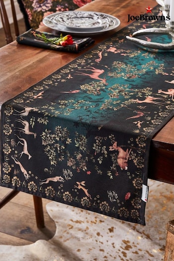 Joe Browns Green Forest Print Tassel-Trim Table Runner (AT7494) | £29