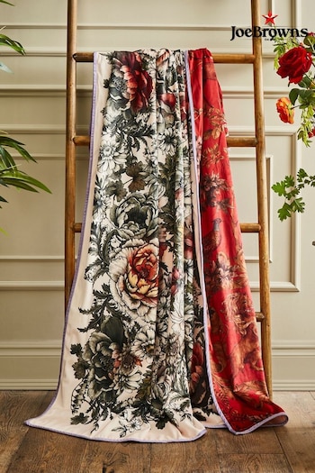 Joe Browns Cream Luxe Reversible Botanical Velvet Throw (AT7525) | £80