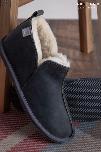 Lakeland Leather Grey Mens Leather Slipper Boots (AT7758) | £90