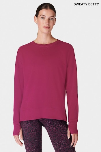 Sweaty Betty Red After Class Longline Sweatshirt (AT8166) | £50