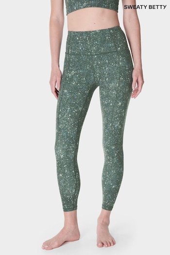 Sweaty Betty Dark Green Full Length Super Soft Yoga Leggings (AT8217) | £88