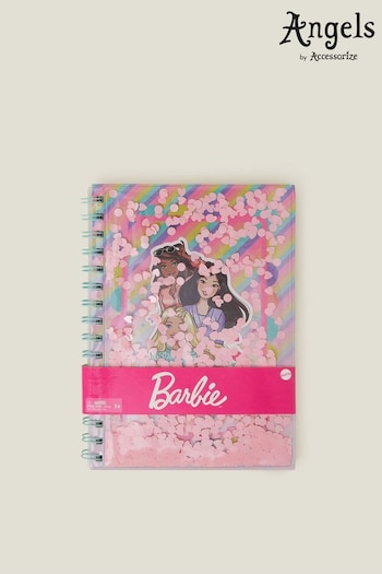 Angels By Accessorize Pink Girls Barbie™ Confetti Cover Notebook (AT8506) | £12