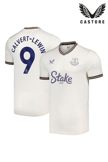 Castore White Calvert Lewin 9 Printing Everton Third Shirt 2024-25 (AT8715) | £75