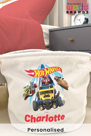 100% Cotton Personalised Hot Wheels Storage Bag by Character World (AT8756) | £38