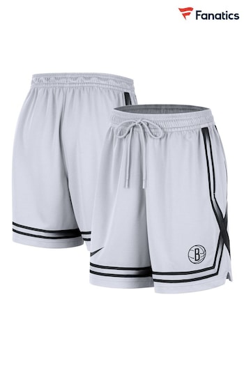 Fanatics Womens Grey NBA Brooklyn Nets Shorts (AT8835) | £45