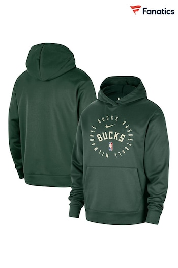 Fanatics Green NBA Milwaukee Bucks Dri-FIT Spotlight Pullover Hoodie (AT8853) | £70