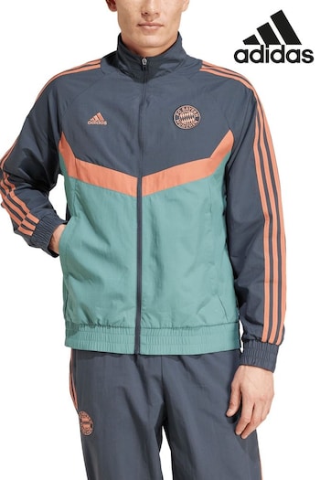 adidas Grey FC Bayern SZN Travel Jacket (AT8883) | £70