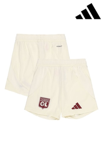 adidas White Kids Olympique Lyon Third Shorts 2024-25 (AT8895) | £30