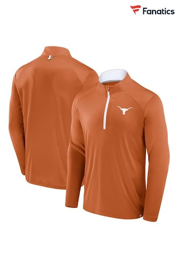 Fanatics Orange College Texas Longhorns Defender Quarter Zip Sweatshirt (AT8986) | £45