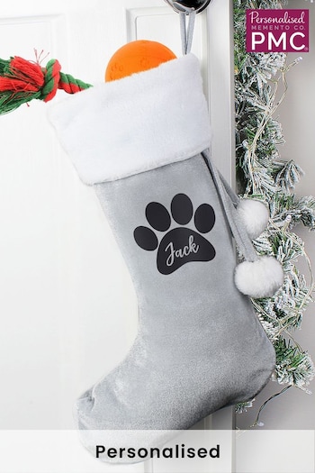 Personalised Pet Paw Print Stockings by PMC (AT9020) | £15