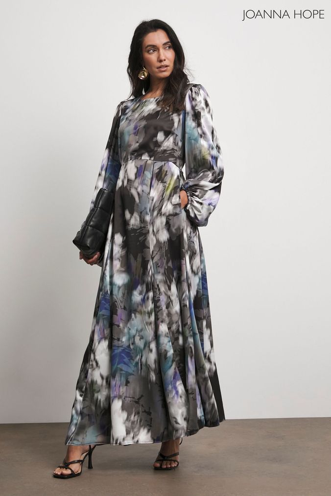 Buy Women s New In 22 Joanna Hope Long Sleeve Plain Print Dresses Online ArvindShops