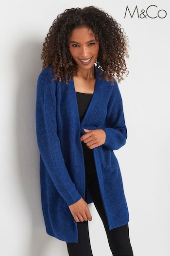 M&Co Blue Ribbed Cardigan (AU0688) | £33