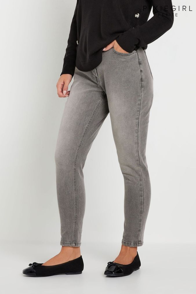 Womens grey skinny jeans uk discount
