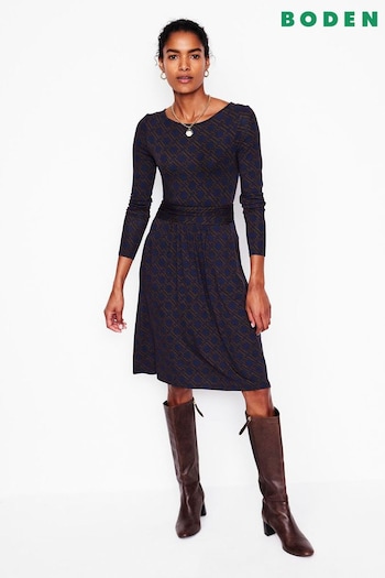 Boden Brown Amelie Long Sleeve Dress (AU1253) | £60