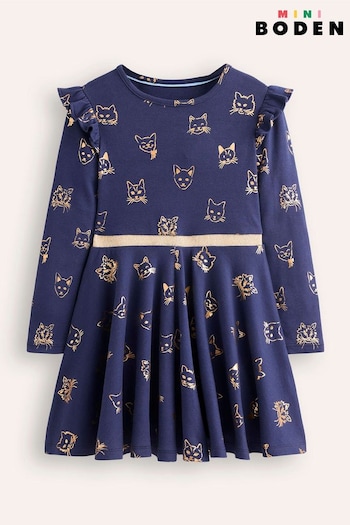 Boden Blue Mabel Twirly Ballerinas Dress (AU1335) | £29 - £35