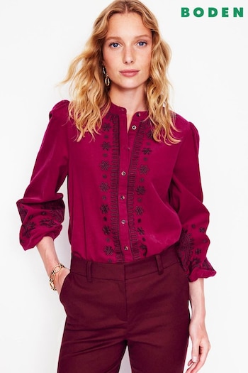 Boden Pink Theodora Cord 100% Cotton Blouse (AU1381) | £98