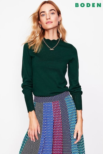 Boden Green Imi Scalloped Jumper (AU1408) | £75