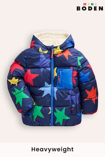 Boden Blue Reversible Cosy Borg Coat (AU1463) | £59 - £65