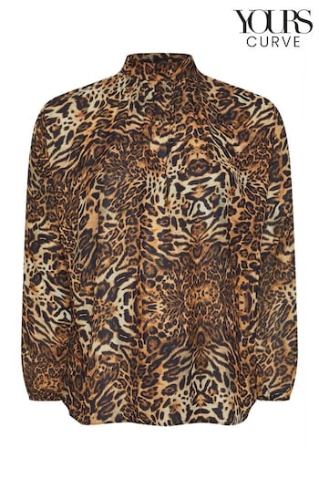 Yours Curve Brown London High Neck Blouse (AU1886) | £36