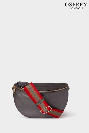 Osprey London Grey The Hendrix Leather Sling Bag (AU2032) | £125