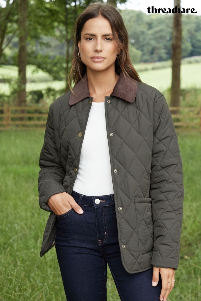 Womens Green Quilted Jackets Coats Next UK