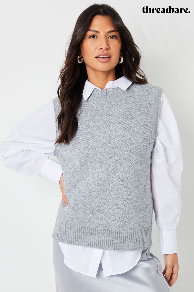 Womens knitted vests online discount