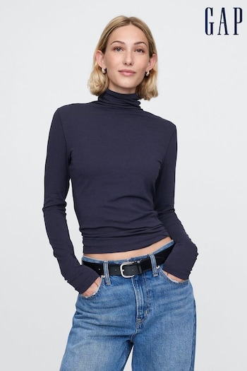 Gap Blue Featherweight Turtle Neck Long Sleeve Top (AU3233) | £18