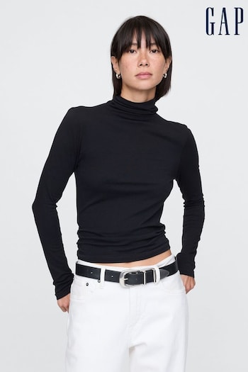 Gap Black Featherweight Turtle Neck Long Sleeve Top (AU3242) | £18