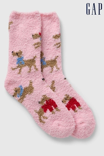 Gap Pink Dog Cosy Socks (AU3247) | £7