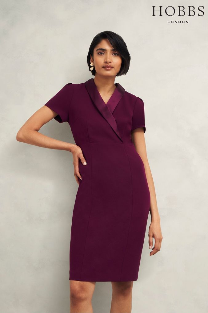 Hobbs aubergine dress outlet