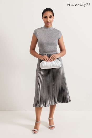 Phase Eight Silver Petite Jayla Dress (AU3952) | £129