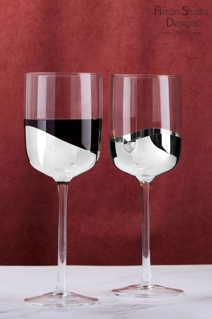 Buy Glasses Silver Wine Glasses Homeware Tableware Online Next UK