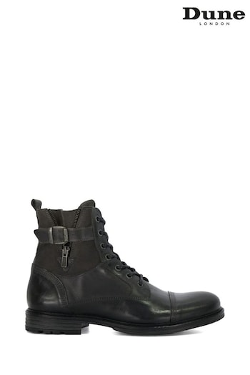 Dune London Grey Call Casual Buckle Detail Ankle Boots (AU4073) | £150