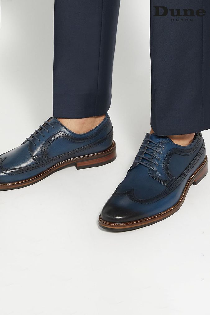 Dark blue brogues hot sale