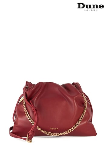 Dune London Red Large Primrose Drawstring Bag (AU4339) | £160