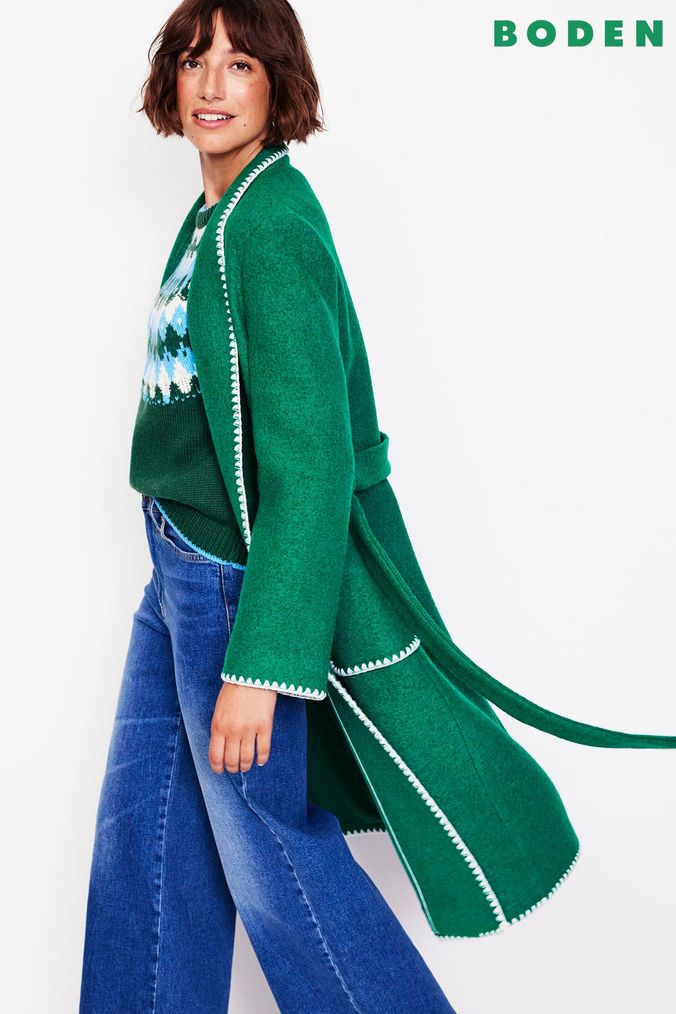 Buy Women s Green Coatigan Coatsandjackets Online Next UK