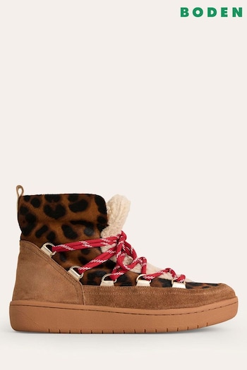 Boden Brown Cosy Lace-Up Boots (AU4831) | £170