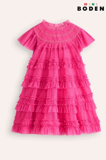 Boden Pink Winnie Tulle Tiered Dress (AU4862) | £55 - £59