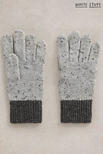 White Stuff Grey Albie Knit Gloves (AU4927) | £0