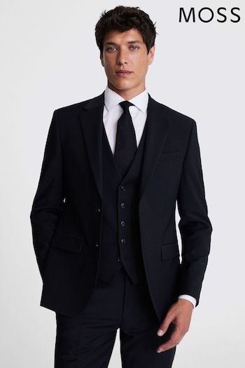 MOSS Black Slim Fit Jacket (AU5230) | £219