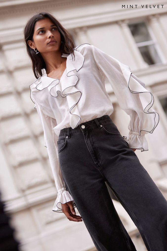 Mint Velvet Women s White Blouses Next Official Site