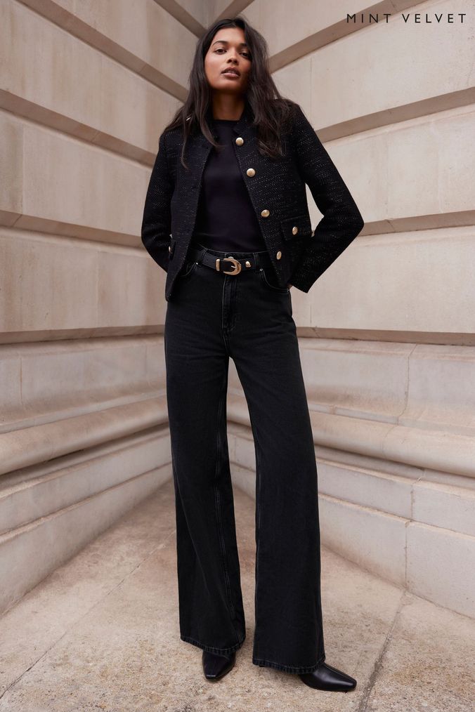 Next black velvet jacket deals