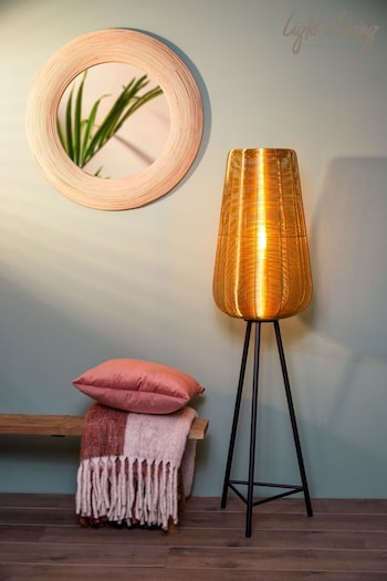 Light & Living Gold Adeta Tripod Floor Lamp (AU6195) | £372