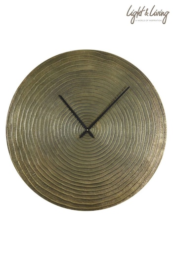 Light & Living Bronze Cervino Wall Clock (AU6199) | £252