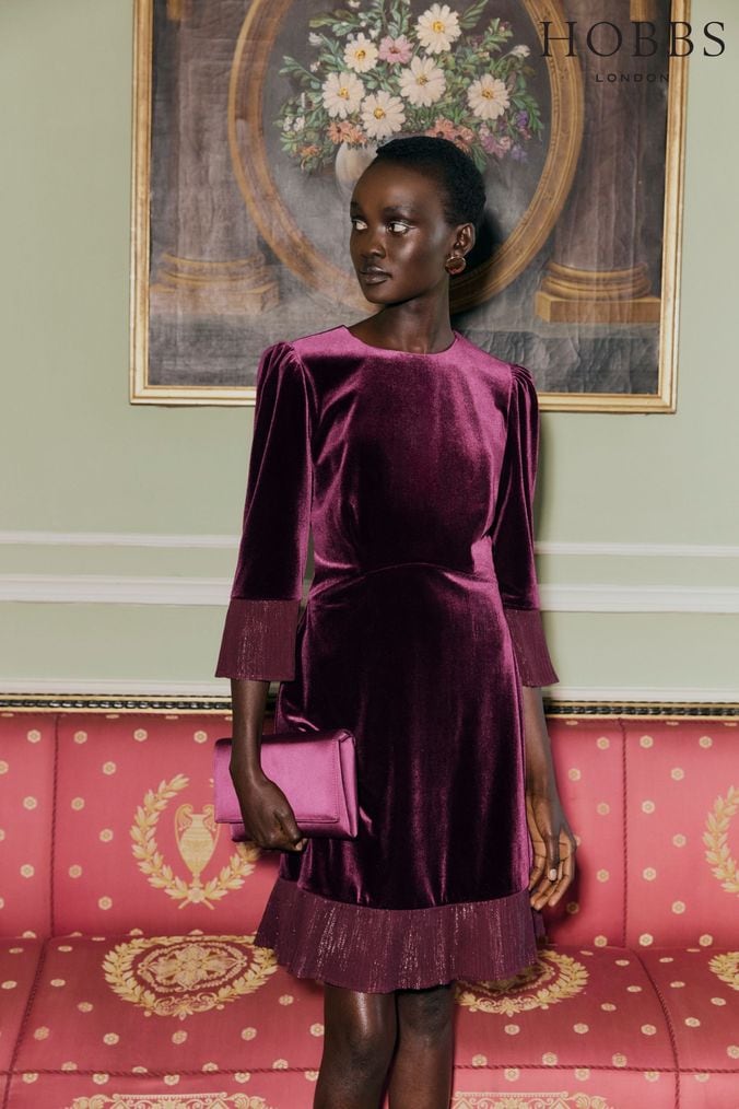 Buy Women s Purple Velvet Dresses Online Next UK