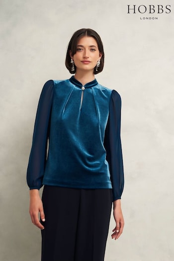 Hobbs Blue Rosalie Top (AU6352) | £99