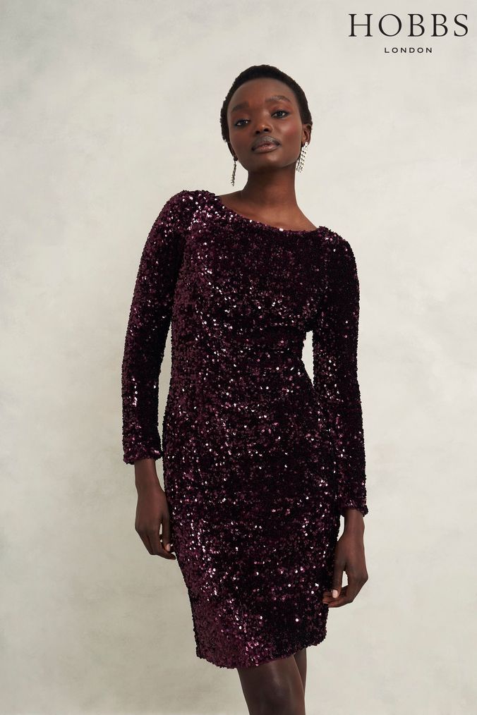 Buy Women s Purple Hobbs Dresses Online Next UK