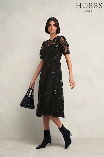 Hobbs Black Ami Lace Dress (AU6357) | £229