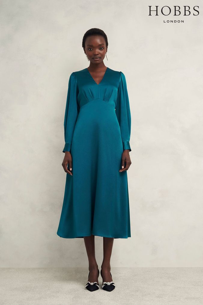 Hobbs blue velvet dress top