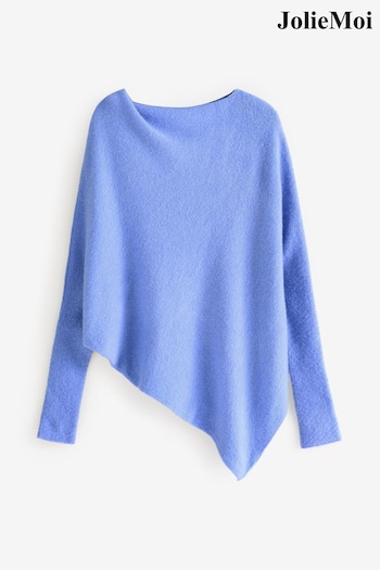 Jolie Moi Purple Off The Shoulder Soft Knit Jumper (AU6845) | £0